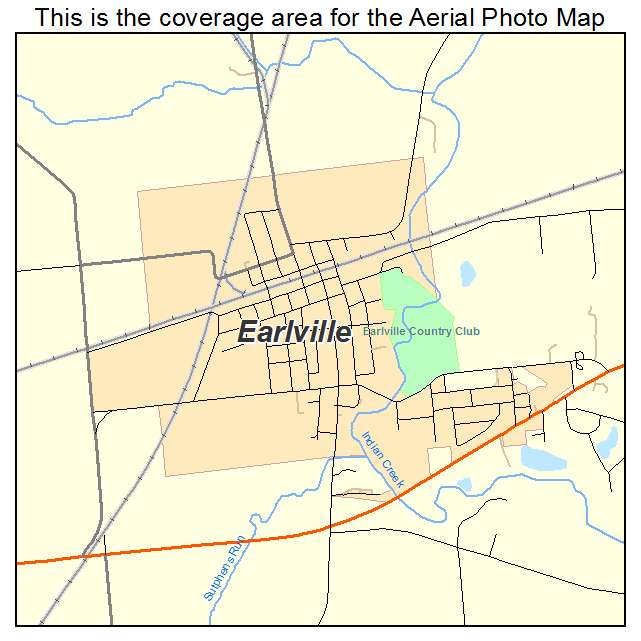 Earlville, IL location map 
