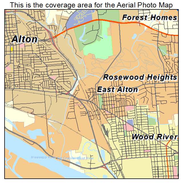 East Alton, IL location map 