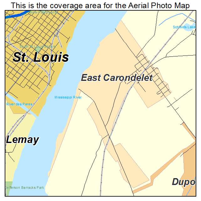 East Carondelet, IL location map 