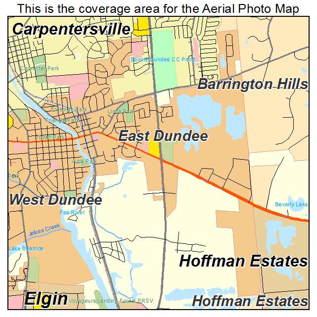 East Dundee, IL location map 