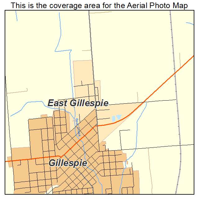 East Gillespie, IL location map 