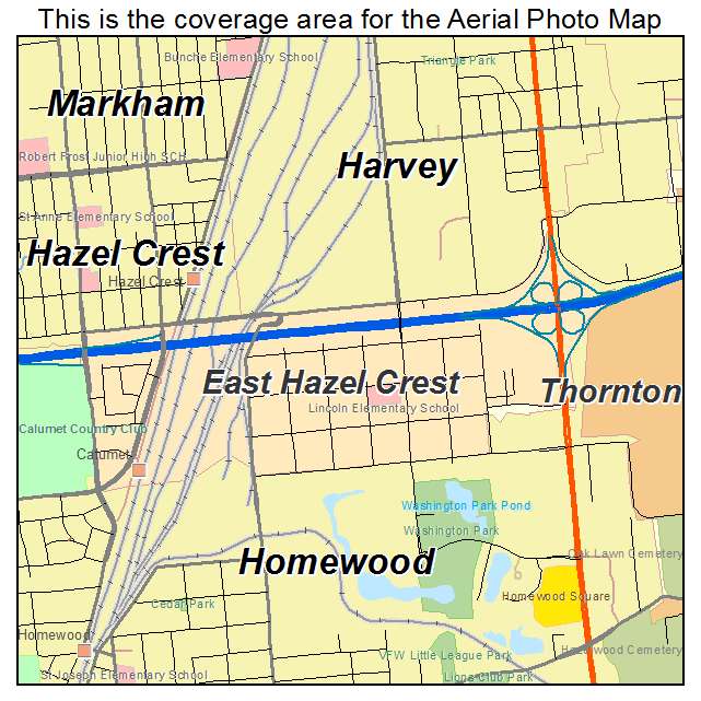 East Hazel Crest, IL location map 