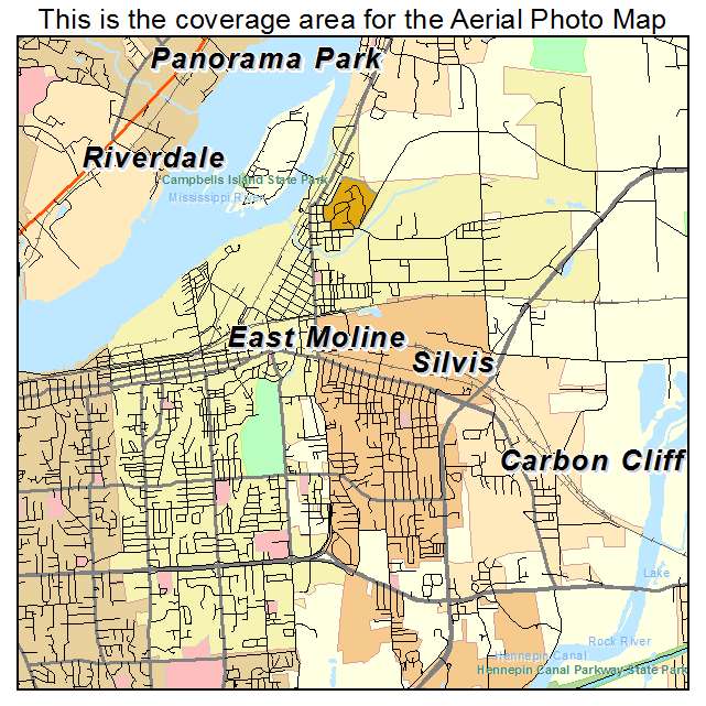 East Moline, IL location map 