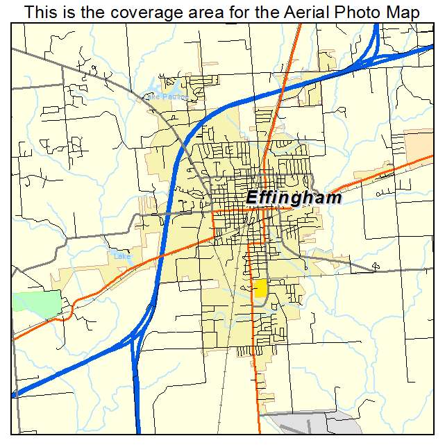 Effingham, IL location map 