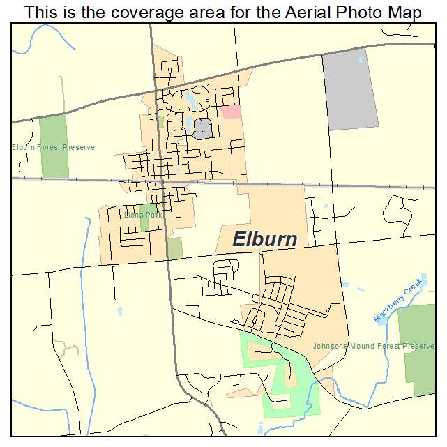 Elburn, IL location map 