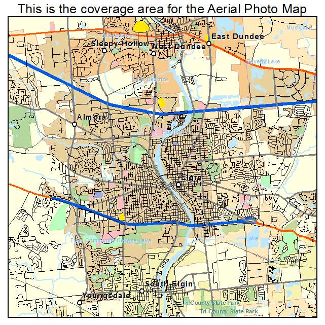 Elgin, IL location map 