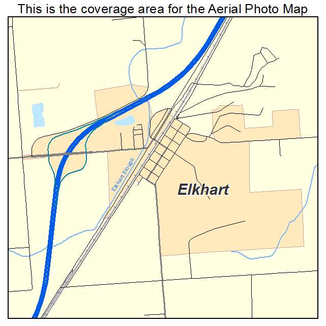 Elkhart, IL location map 