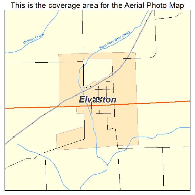 Elvaston, IL location map 