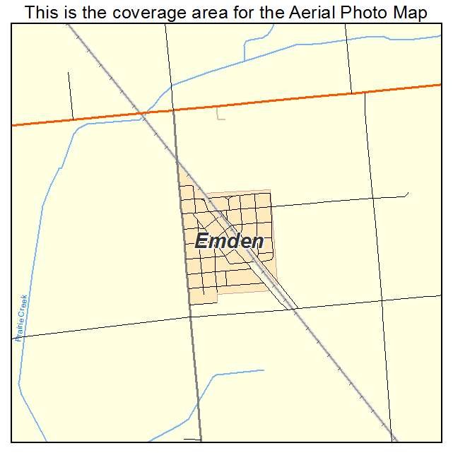 Emden, IL location map 