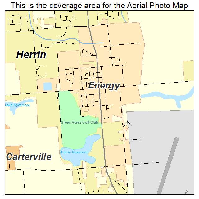 Energy, IL location map 