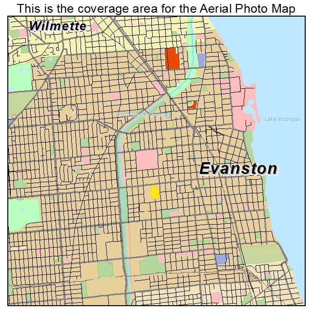 Evanston, IL location map 