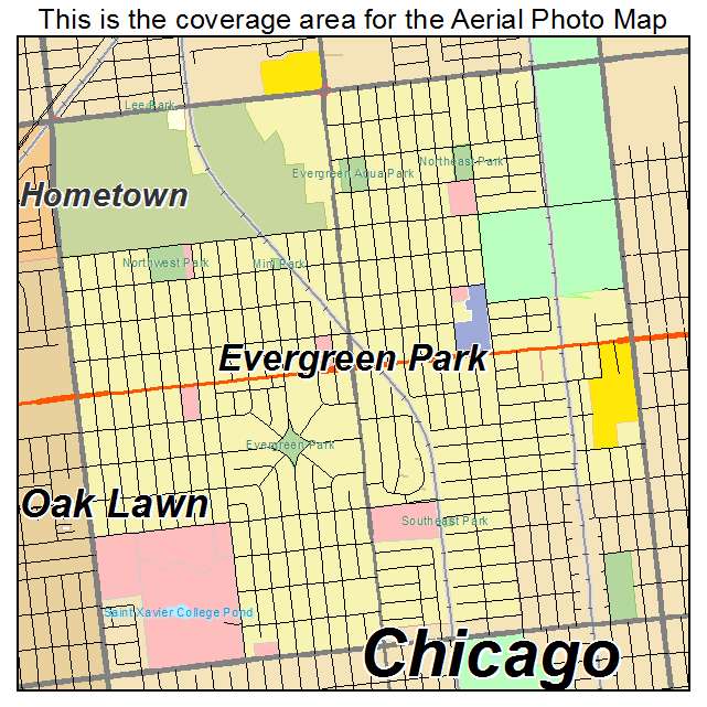 Evergreen Park, IL location map 