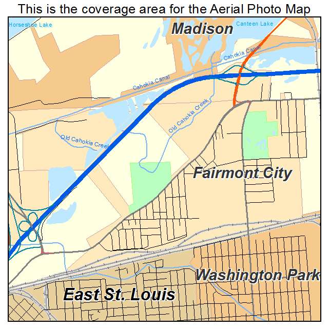 Fairmont City, IL location map 