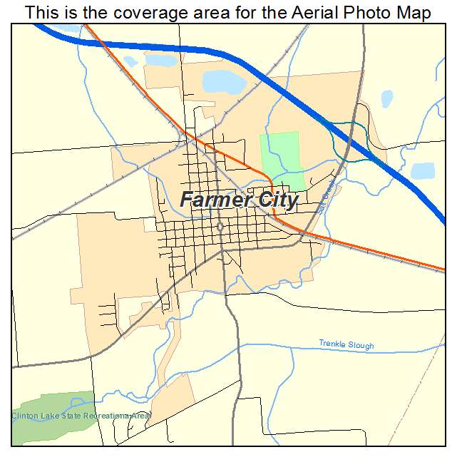 Farmer City, IL location map 