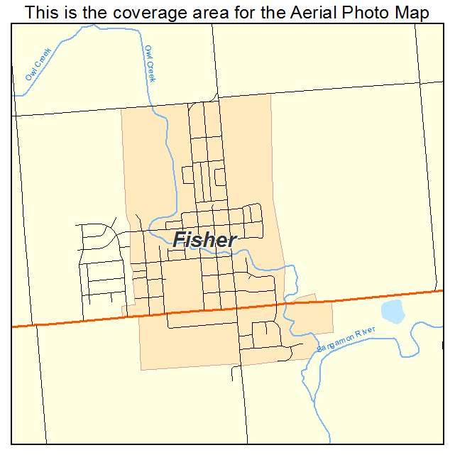 Fisher, IL location map 