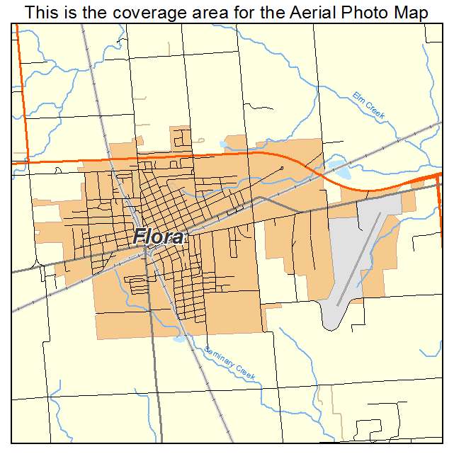 Flora, IL location map 