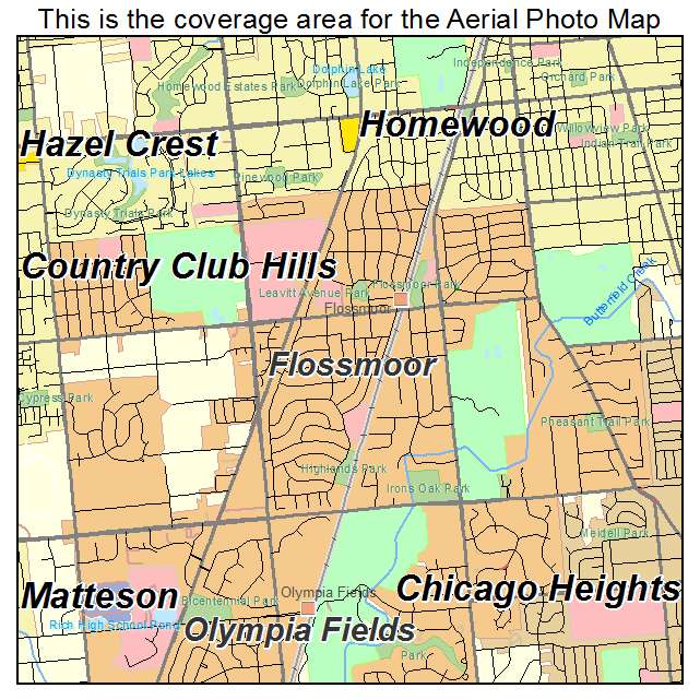 Flossmoor, IL location map 