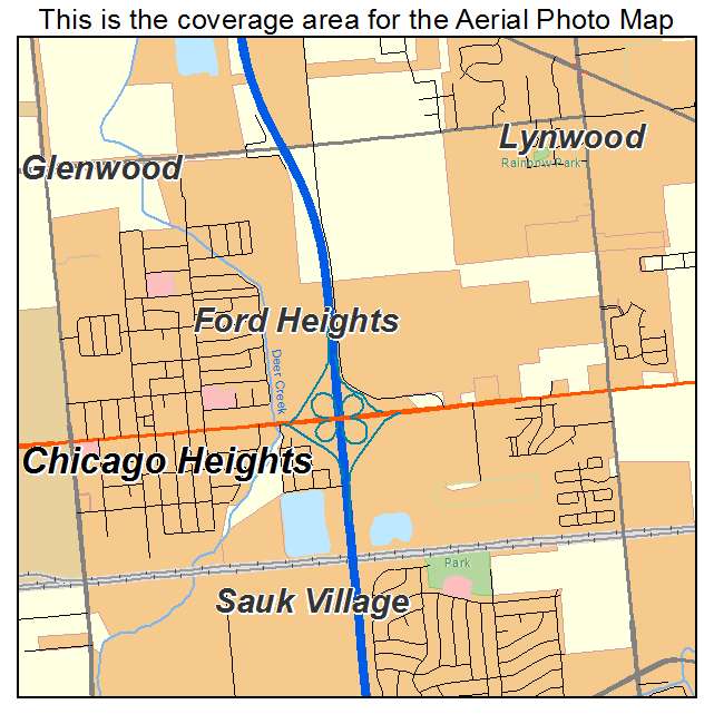 Ford Heights, IL location map 