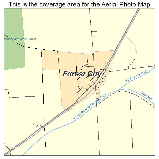 Forest City, IL location map 
