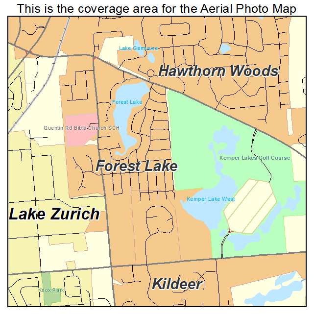 Forest Lake, IL location map 