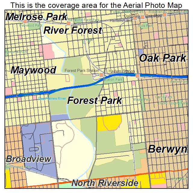 Forest Park, IL location map 