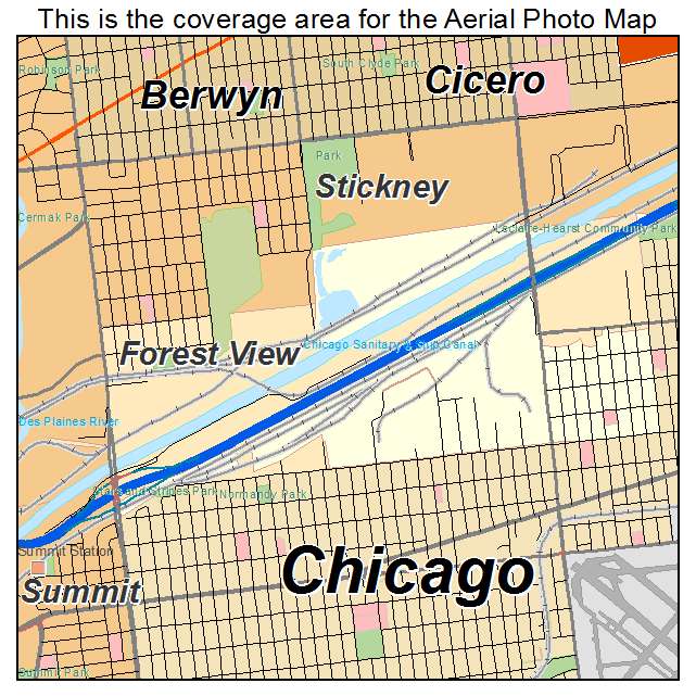 Forest View, IL location map 