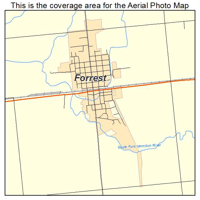Forrest, IL location map 