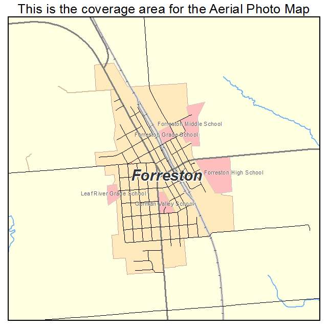 Forreston, IL location map 