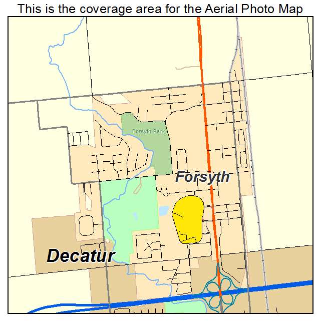 Forsyth, IL location map 