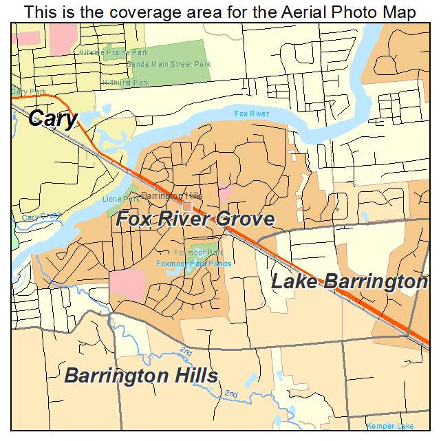 Fox River Grove, IL location map 