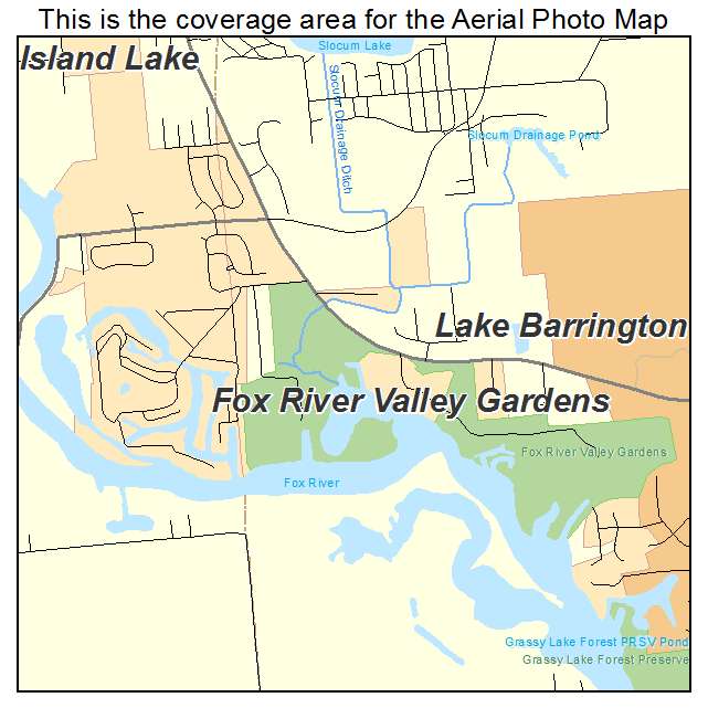 Fox River Valley Gardens, IL location map 
