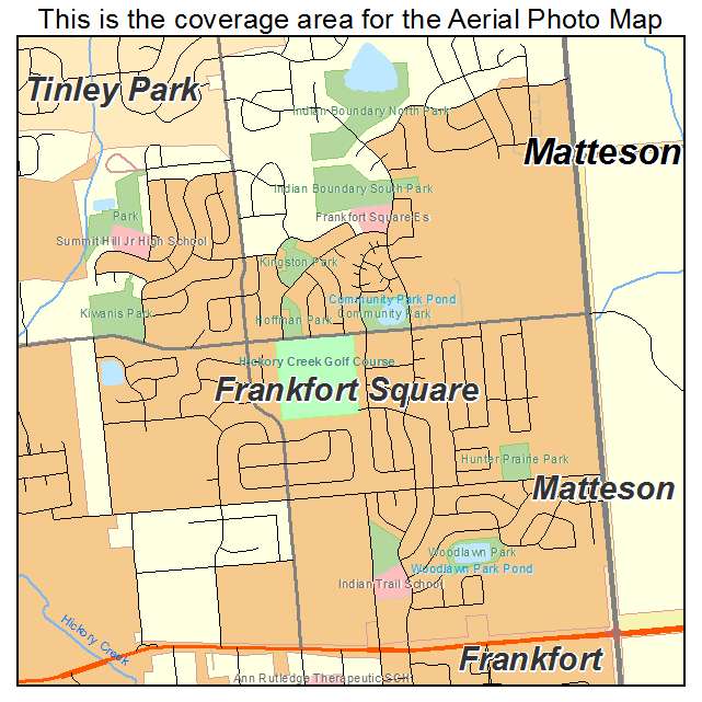 Frankfort Square, IL location map 