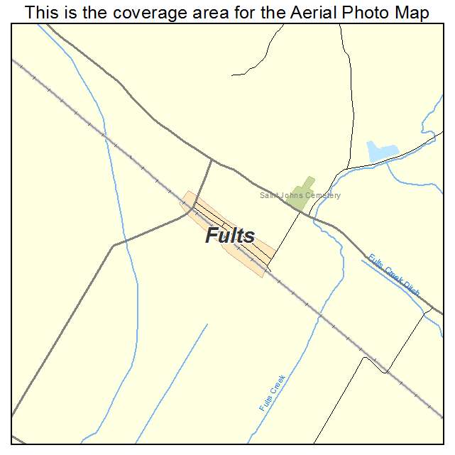 Fults, IL location map 