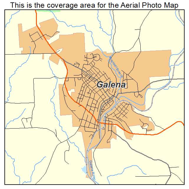 Galena, IL location map 