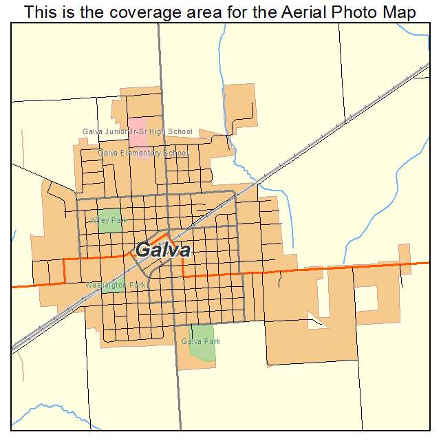 Galva, IL location map 