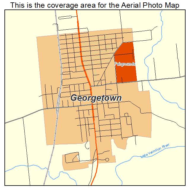 Georgetown, IL location map 