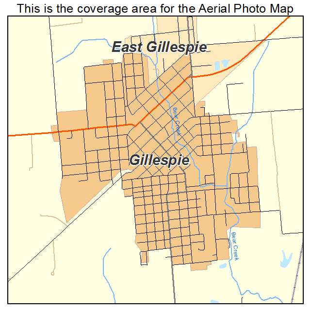 Gillespie, IL location map 
