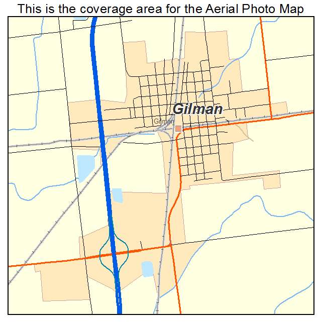 Gilman, IL location map 