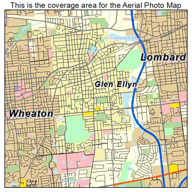 Glen Ellyn, IL location map 