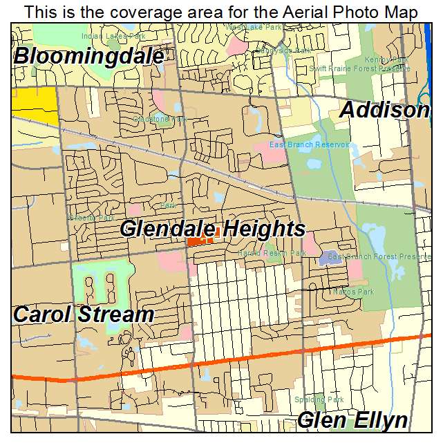 Glendale Heights, IL location map 