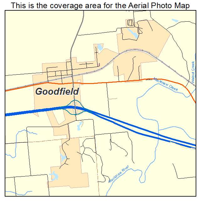 Goodfield, IL location map 