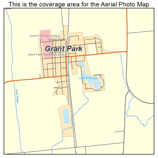 Grant Park, IL location map 