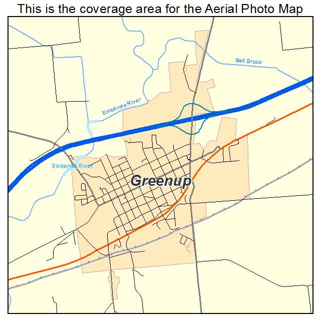 Greenup, IL location map 