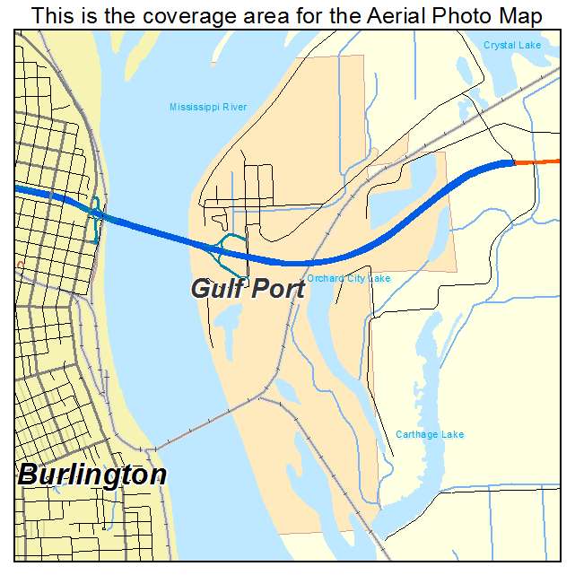 Gulf Port, IL location map 