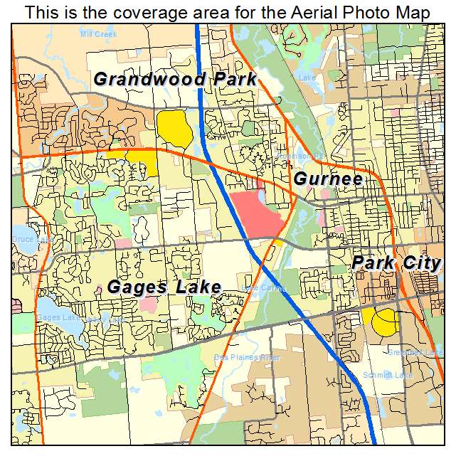 Gurnee, IL location map 