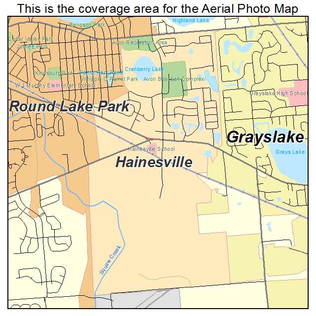 Hainesville, IL location map 