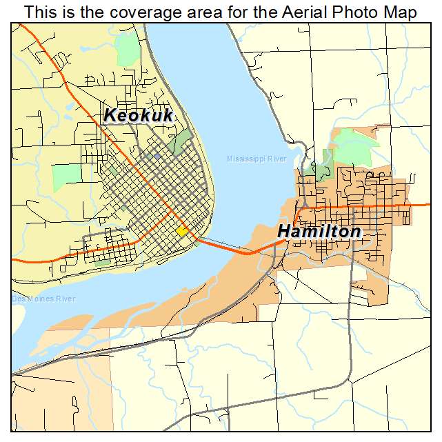 Hamilton, IL location map 