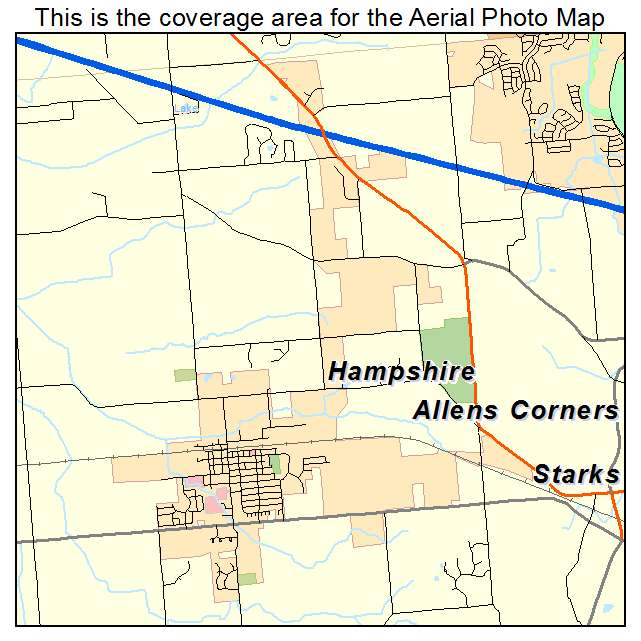 Hampshire, IL location map 