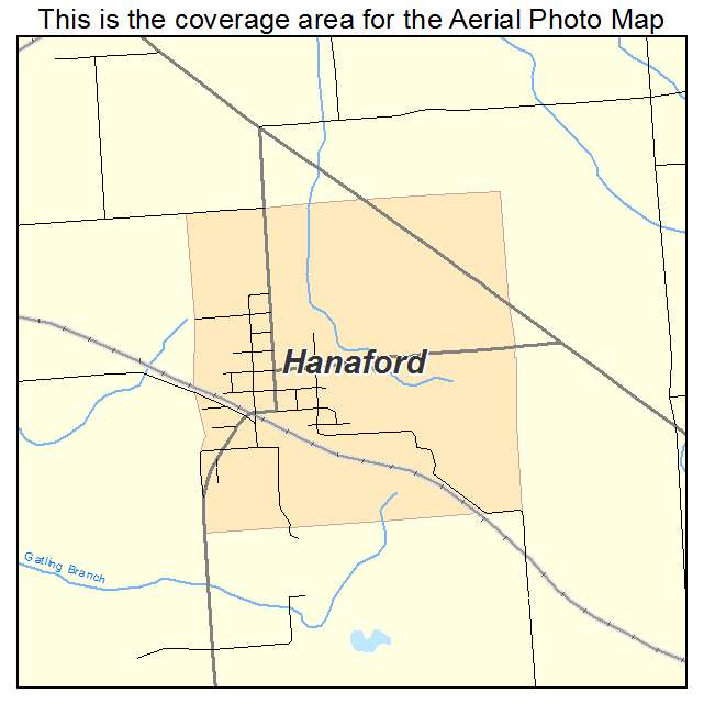 Hanaford, IL location map 