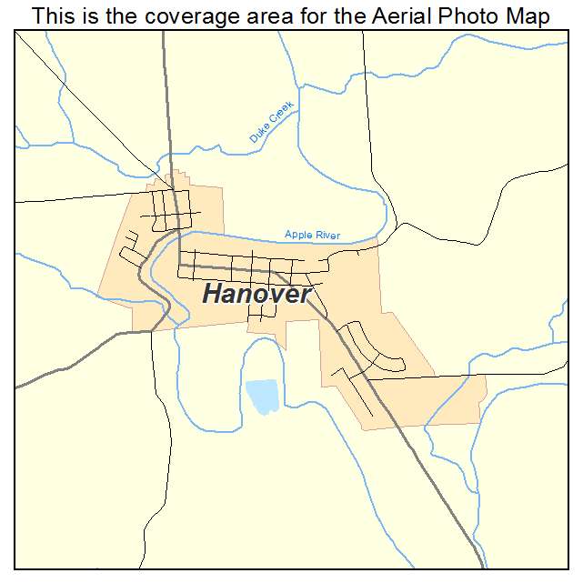 Hanover, IL location map 